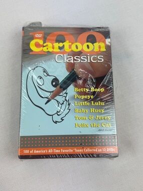 100 Cartoon Classics 12 DVD Box Set Popeye Betty Boop Felix Baby Huey 2004 *READ